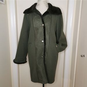 Vintage Wool Leather Overcoat